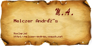 Melczer András névjegykártya